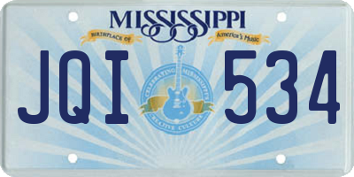 MS license plate JQI534