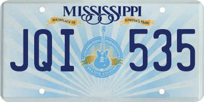 MS license plate JQI535
