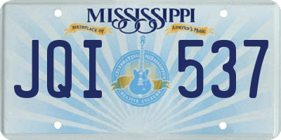 MS license plate JQI537