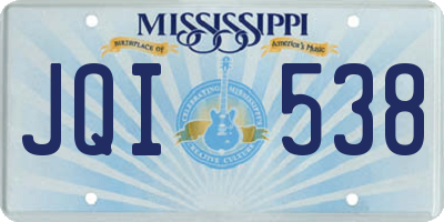 MS license plate JQI538