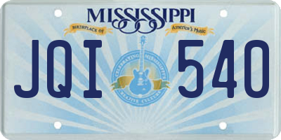 MS license plate JQI540