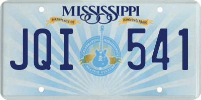 MS license plate JQI541