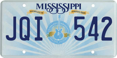 MS license plate JQI542