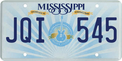 MS license plate JQI545