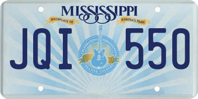 MS license plate JQI550