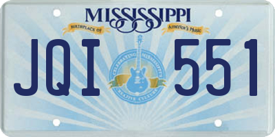 MS license plate JQI551