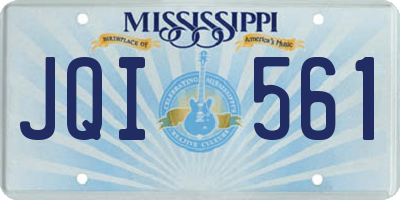 MS license plate JQI561