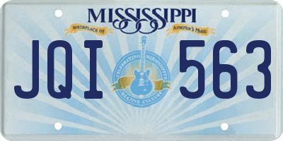 MS license plate JQI563