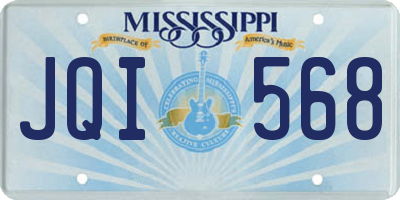 MS license plate JQI568