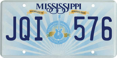 MS license plate JQI576