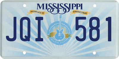 MS license plate JQI581