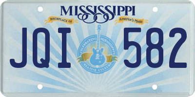 MS license plate JQI582