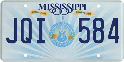 MS license plate JQI584