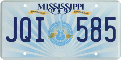 MS license plate JQI585