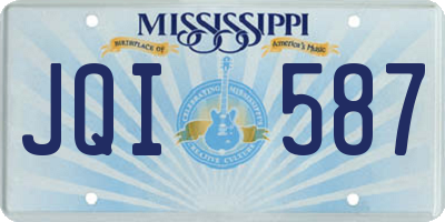 MS license plate JQI587
