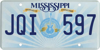 MS license plate JQI597