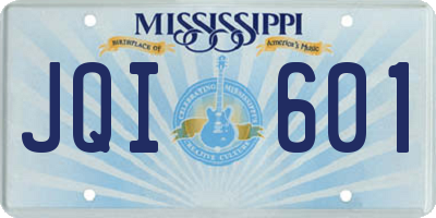 MS license plate JQI601