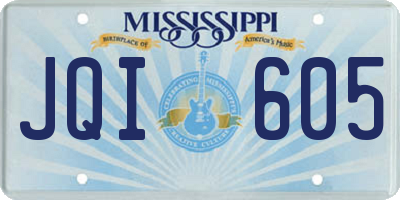 MS license plate JQI605