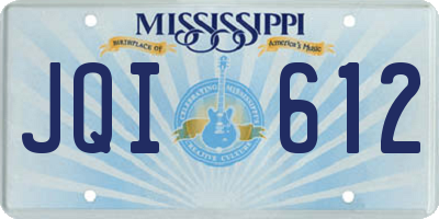 MS license plate JQI612
