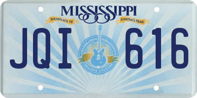 MS license plate JQI616
