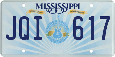 MS license plate JQI617