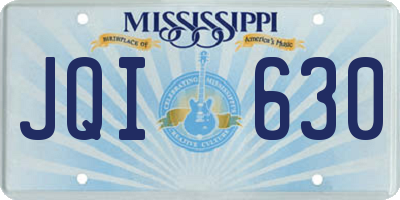 MS license plate JQI630