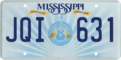 MS license plate JQI631