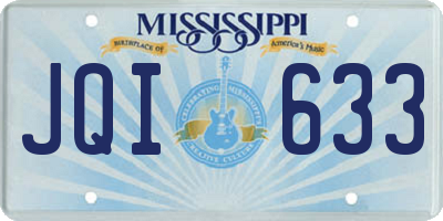MS license plate JQI633
