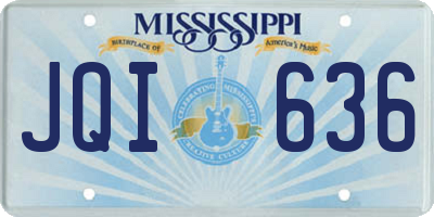 MS license plate JQI636