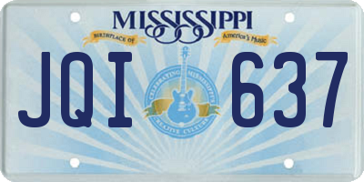 MS license plate JQI637