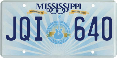 MS license plate JQI640