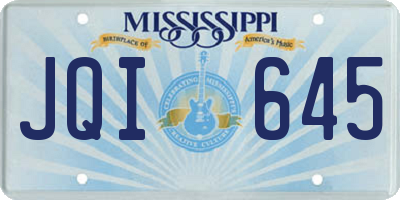 MS license plate JQI645