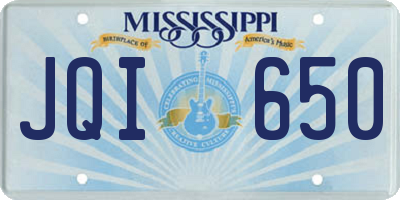 MS license plate JQI650