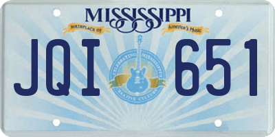 MS license plate JQI651