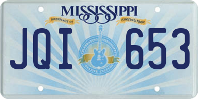 MS license plate JQI653