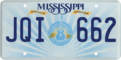 MS license plate JQI662