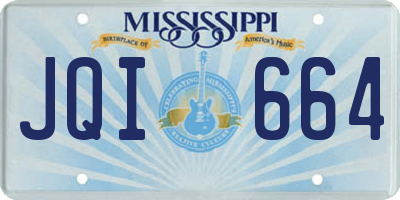 MS license plate JQI664