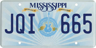 MS license plate JQI665