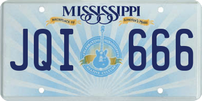 MS license plate JQI666