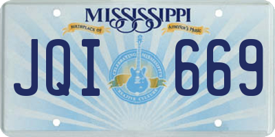 MS license plate JQI669