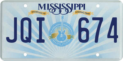 MS license plate JQI674