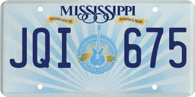MS license plate JQI675