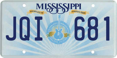 MS license plate JQI681
