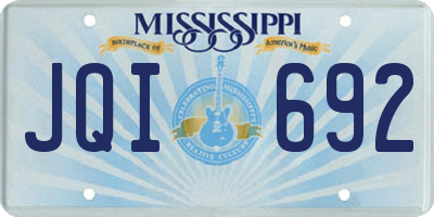 MS license plate JQI692