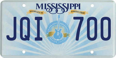 MS license plate JQI700