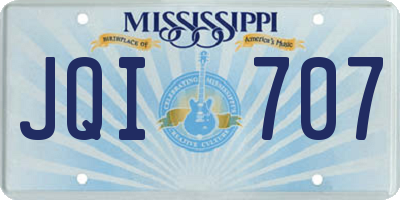 MS license plate JQI707