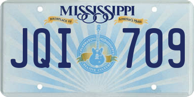 MS license plate JQI709