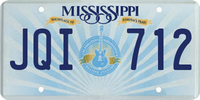 MS license plate JQI712