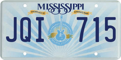 MS license plate JQI715