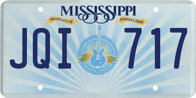 MS license plate JQI717